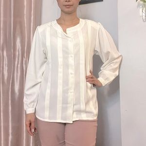 Vintage 80s Pleated Blouse